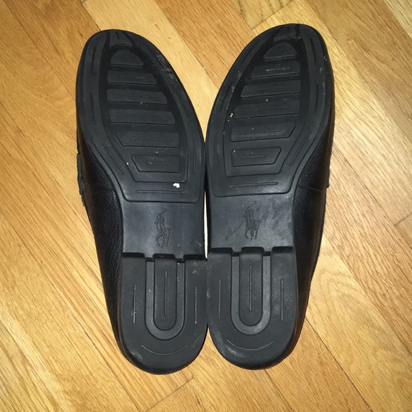 Polo by Ralph Lauren Blk Leather Size 11 Loafers - Picture 4 of 4